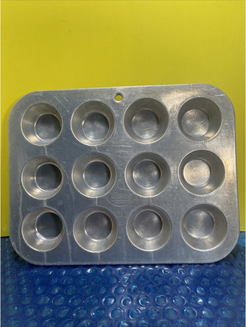 Vintage Mirro 182M 12 Hole Aluminum Mini Cupcake Muffin Pastry Baking Pan Tray